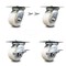Service Caster 4 Inch Nylon Swivel Caster Swivel Locks 2 Brakes, 2PK SCC-35S420-NYR-BSL-2-SLB-2 - alternate 1